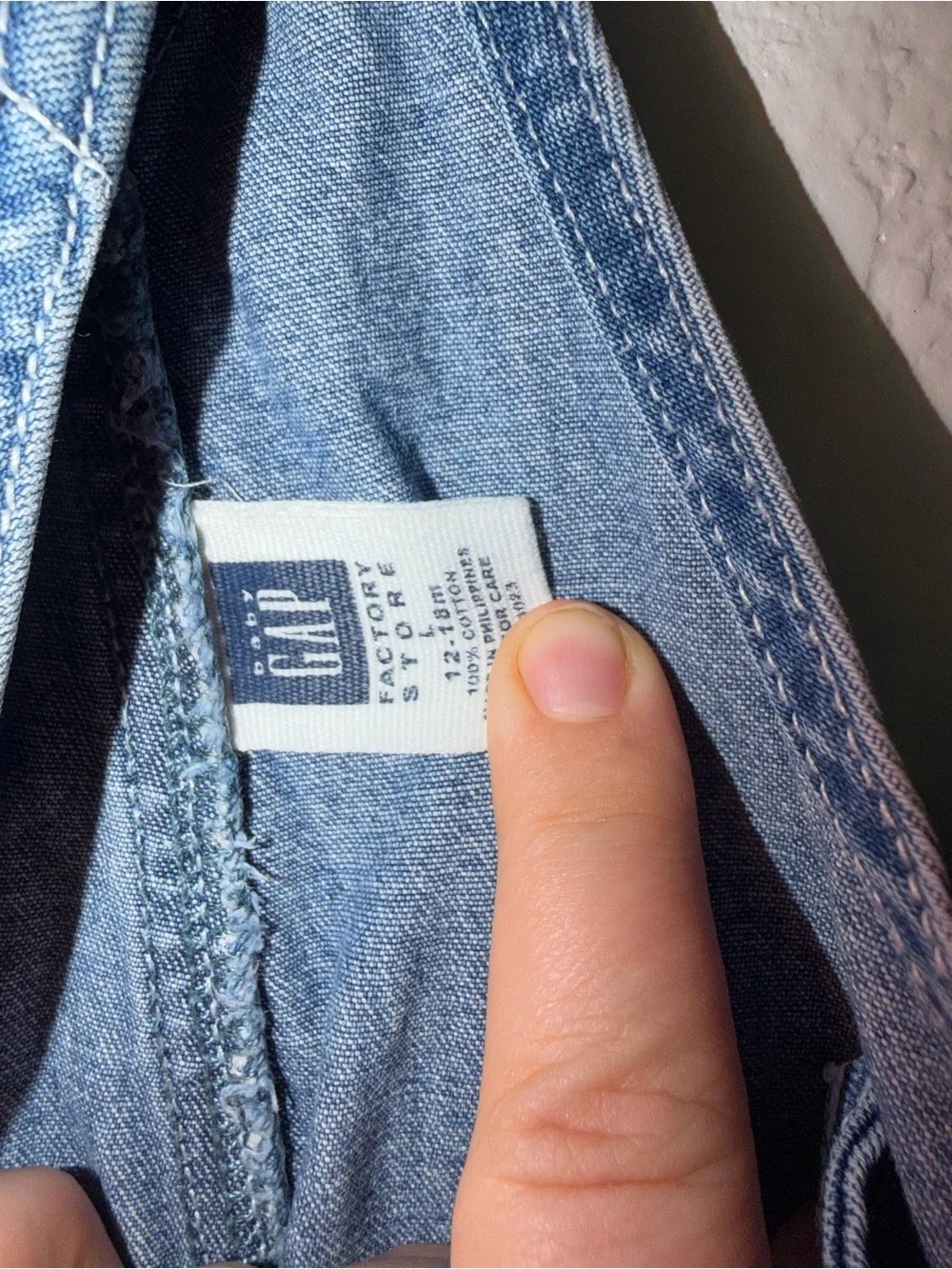 GAP Denim Short Overalls in Blue